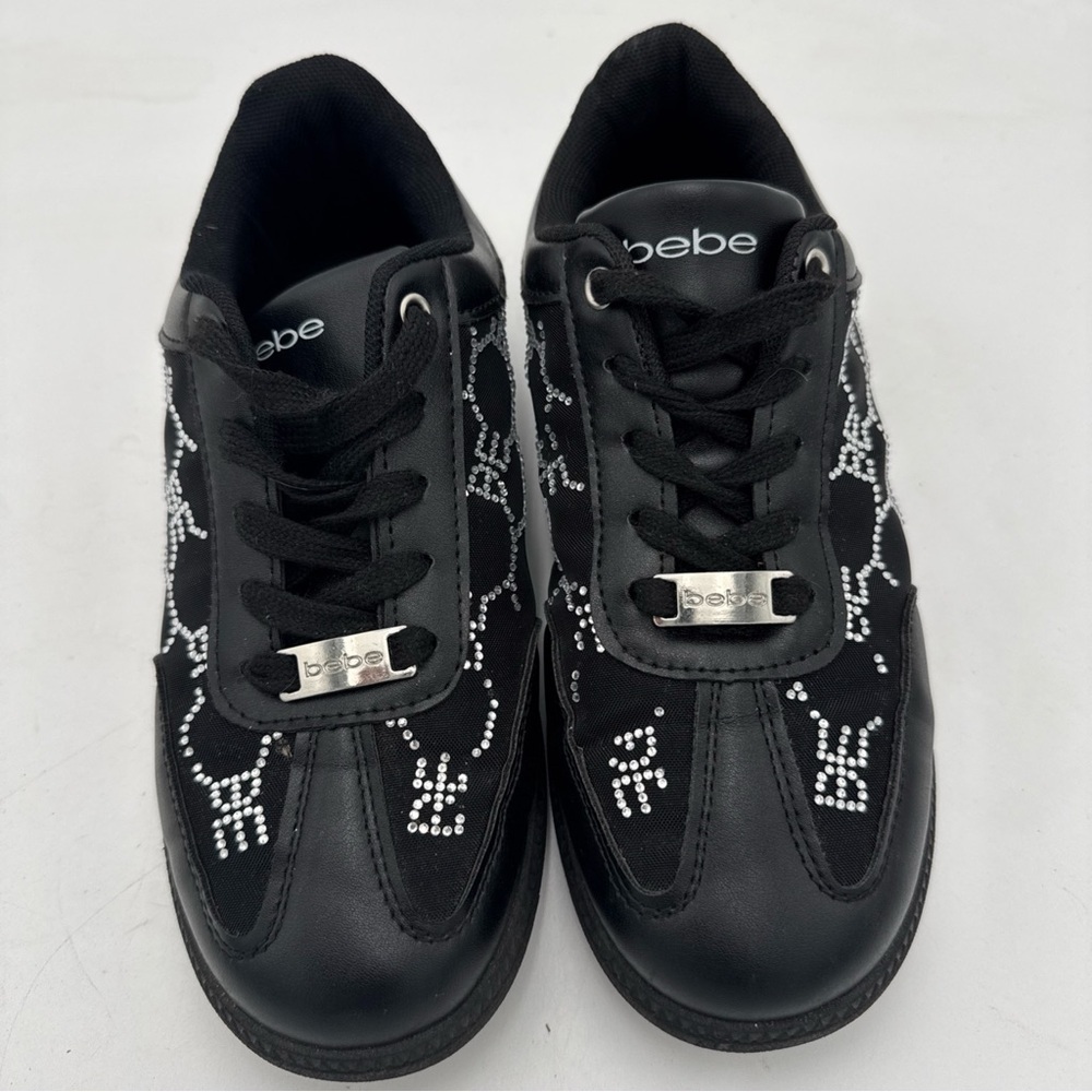 Bebe Black Sneakers with Sparkling Accents